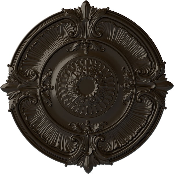 Ekena Millwork Attica Acanthus Leaf Ceiling Medallion (Canopies up to 4 5/8"), 53 1/2"OD x 3 1/2"P, Stone Hearth CM53ATSHF - main